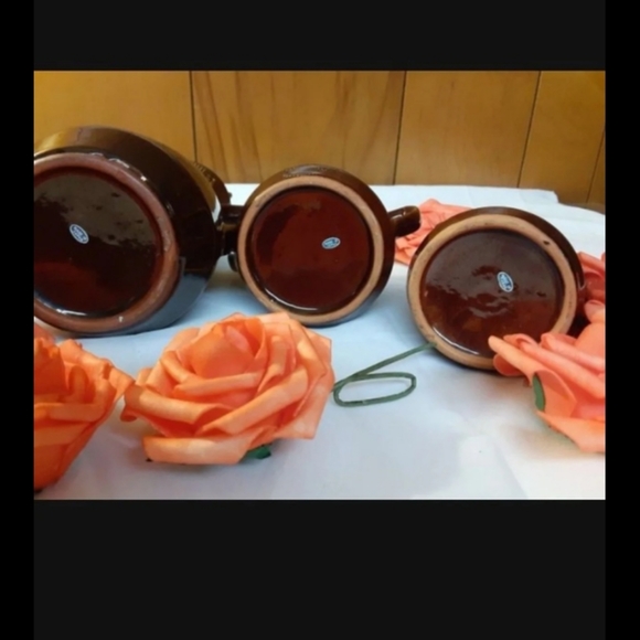 1950s Japan Redware Moriage 3 Piece - Picture 7 of 7